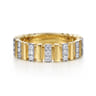 Straight Wedding Ring in 14k Yellow Gold with Round Natural Diamond at Gabriel & Co.