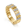 Straight Wedding Ring in 14k Yellow Gold with Round Natural Diamond at Gabriel & Co.
