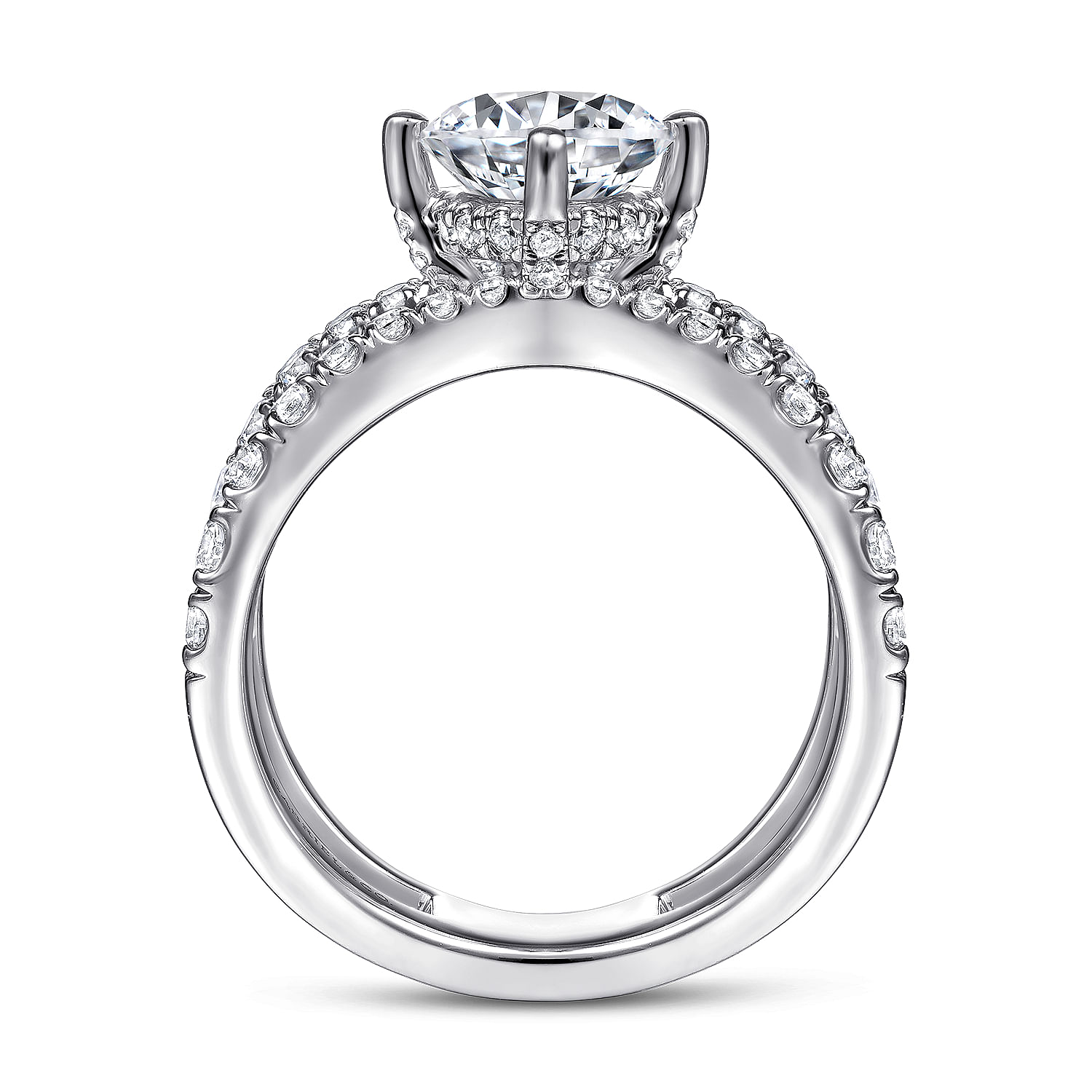 Jayma - 14K White Gold Round Diamond Engagement Ring