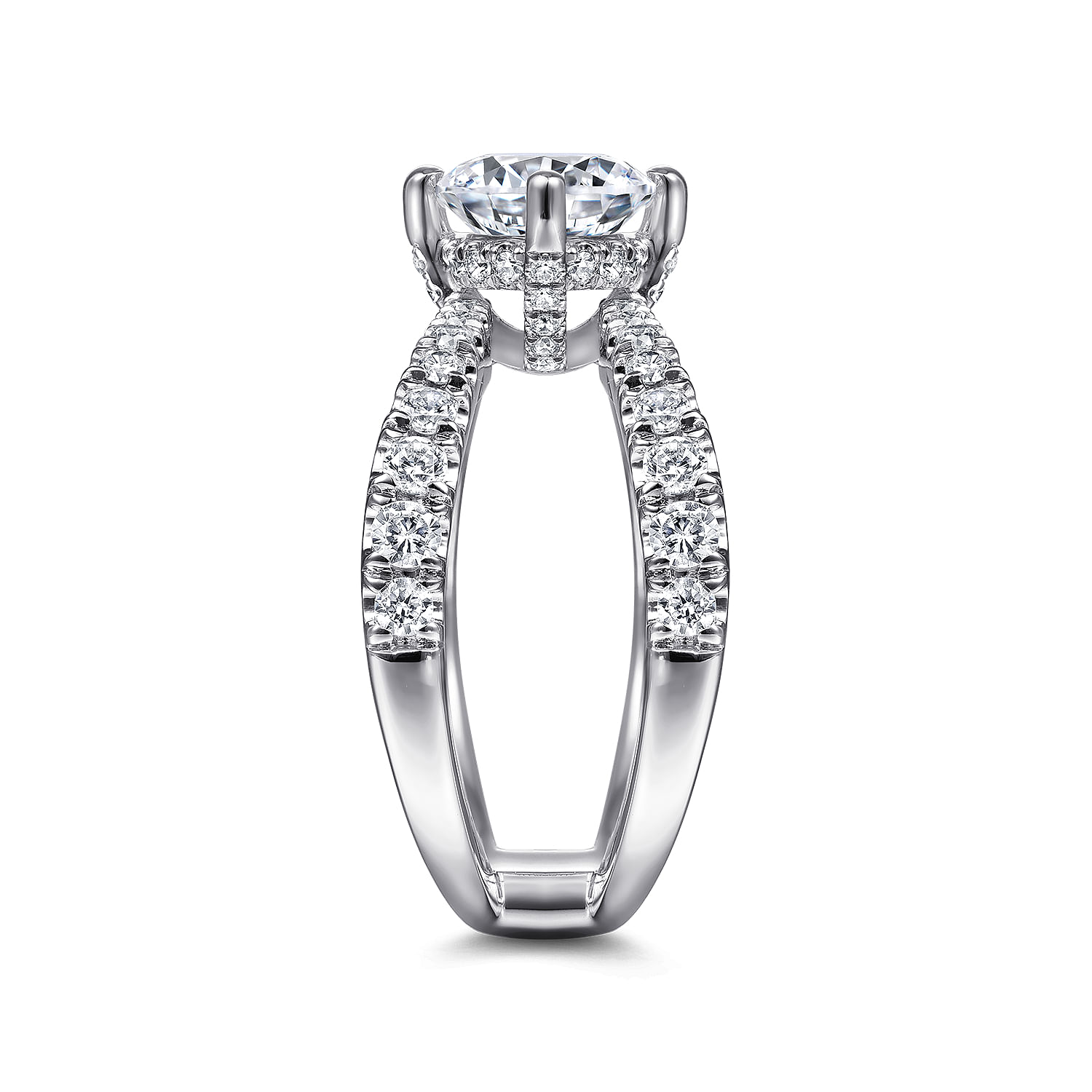 Jayma - 14K White Gold Round Diamond Engagement Ring