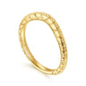 Curved Wedding Ring in 14k Yellow Gold with   at Gabriel & Co.