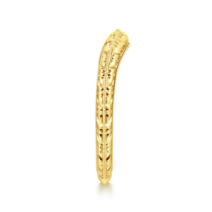 Jazz - Vintage Inspired Curved 14K Yellow Gold Anniversary Band