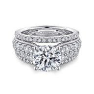 Jessa - 14K White Gold Round Diamond Engagement Ring