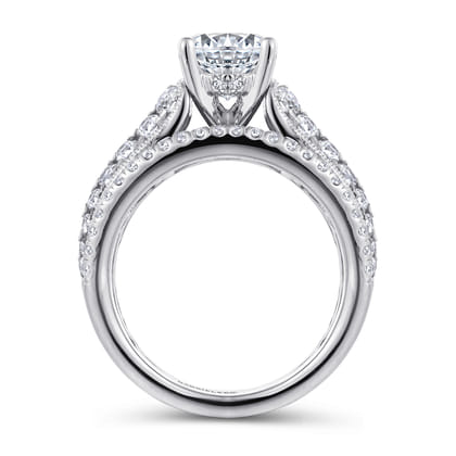 Jessa - 14K White Gold Round Diamond Engagement Ring