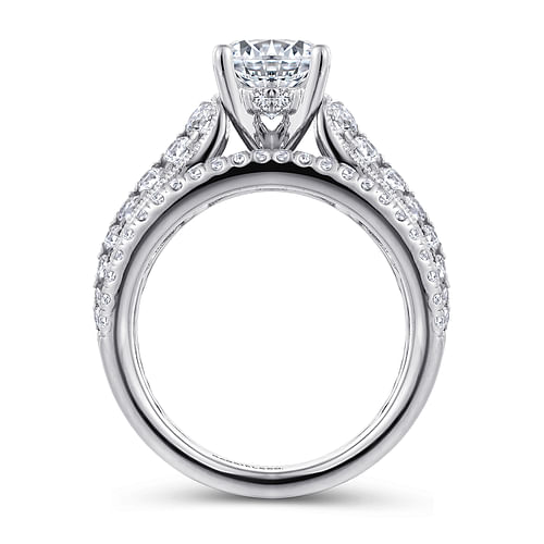 Jessa - 14K White Gold Round Diamond Engagement Ring - 1.26 ct - Shot 2