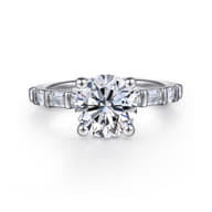 Joanie - 14K White Gold Round Diamond Engagement Ring