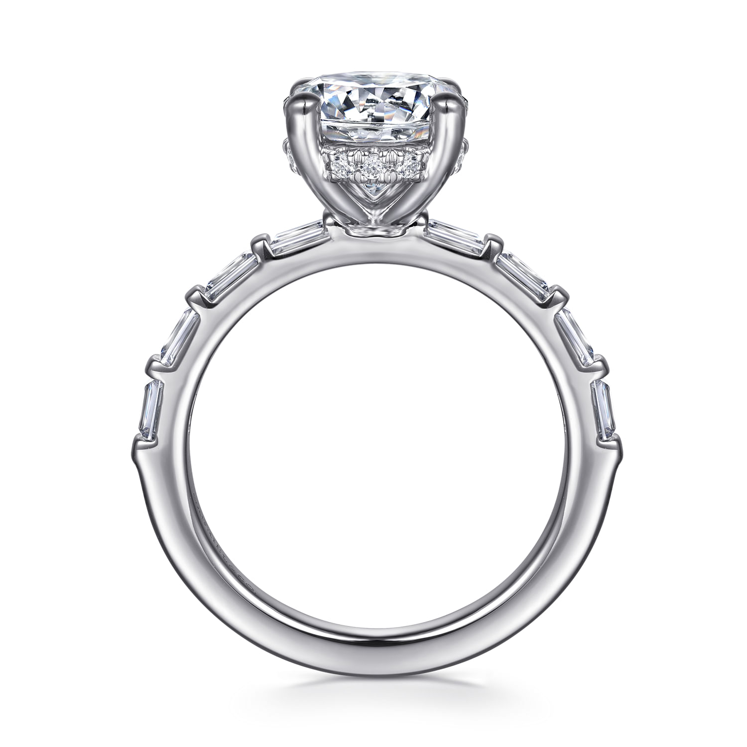 Joanie - 14K White Gold Round Diamond Engagement Ring