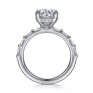 Joanie - 14K White Gold Round Diamond Engagement Ring