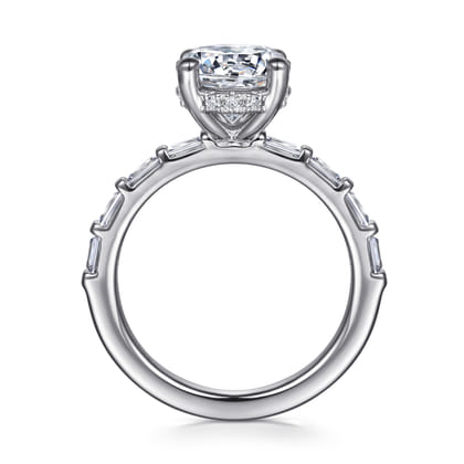 Joanie - 14K White Gold Round Diamond Engagement Ring