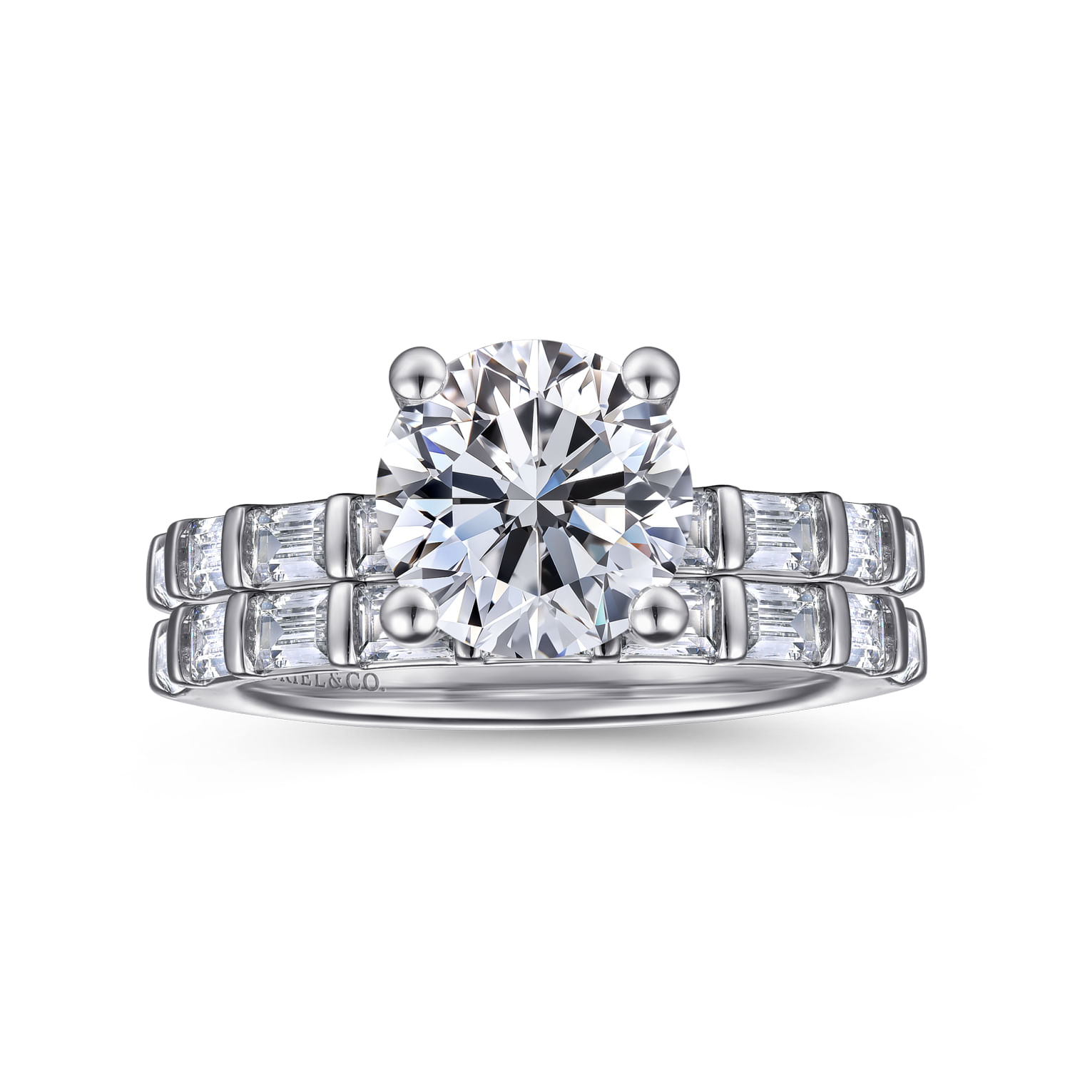Joanie - 14K White Gold Round Diamond Engagement Ring