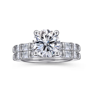 Joanie - 14K White Gold Round Diamond Engagement Ring