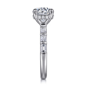 Joanie - 14K White Gold Round Diamond Engagement Ring