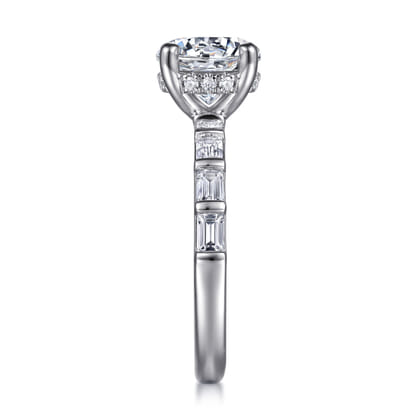 Joanie - 14K White Gold Round Diamond Engagement Ring