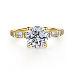 Joanie - 14K Yellow Gold Round Diamond Engagement Ring