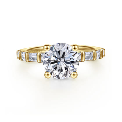 Joanie - 14K Yellow Gold Round Diamond Engagement Ring