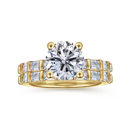 Joanie - 14K Yellow Gold Round Diamond Engagement Ring