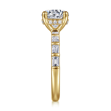 Joanie - 14K Yellow Gold Round Diamond Engagement Ring