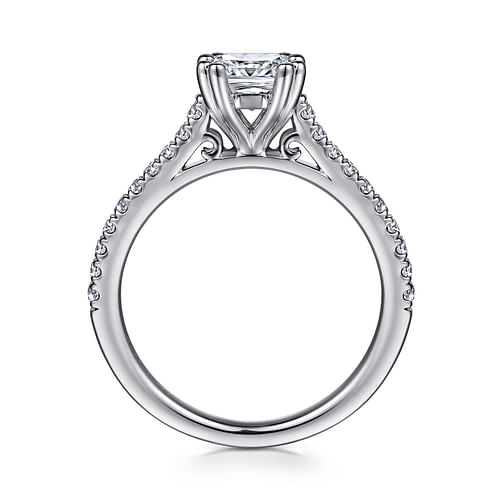Joanna - 14K White Gold Cushion Cut Diamond Engagement Ring - 0.23 ct - Shot 2