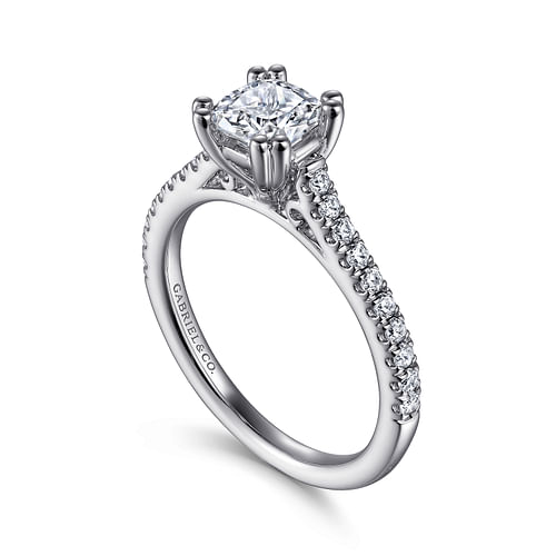 Joanna - 14K White Gold Cushion Cut Diamond Engagement Ring - 0.23 ct - Shot 3