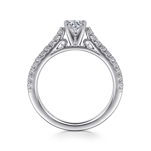 Joanna - 14K White Gold Round Diamond Engagement Ring - 0.23 ct - Shot 2