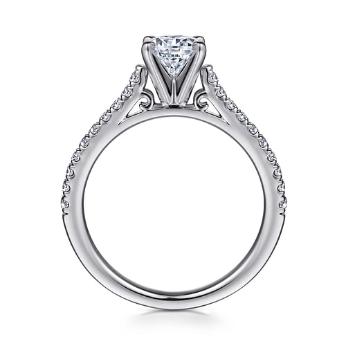 Joanna - 14K White Gold Round Diamond Engagement Ring - 0.23 ct - Shot 2
