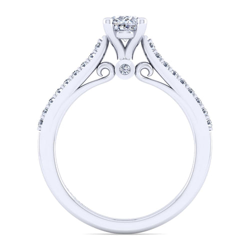 Jocelyn - 14K White Gold Oval Diamond Engagement Ring - 0.19 ct - Shot 2