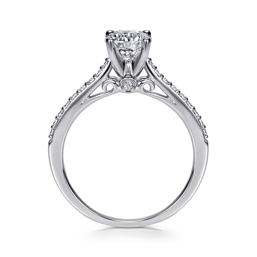 Jocelyn - 14K White Gold Round Diamond Engagement Ring - 0.19 ct - Shot 2