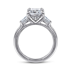 Johana - 14K White Gold Princess Cut Three Stone Diamond Engagement Ring