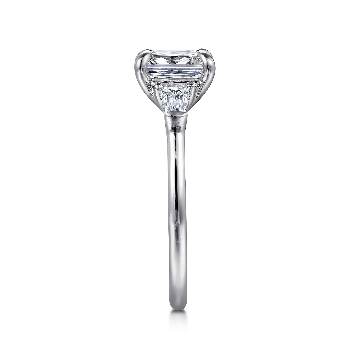 Johana - 14K White Gold Princess Cut Three Stone Diamond Engagement Ring
