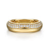Straight Wedding Ring in 14k Yellow Gold with Round Natural Diamond at Gabriel & Co.