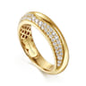 Straight Wedding Ring in 14k Yellow Gold with Round Natural Diamond at Gabriel & Co.