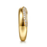 Straight Wedding Ring in 14k Yellow Gold with Round Natural Diamond at Gabriel & Co.