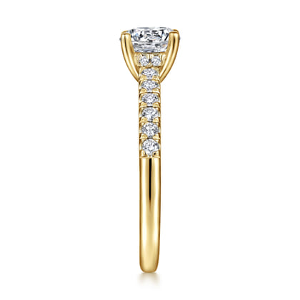 Jones - 14K Yellow Gold Round Diamond Engagement Ring