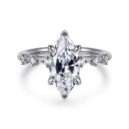 Joplin - 14K White Gold Marquise Shape Diamond Engagement Ring