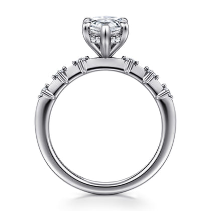 Joplin - 14K White Gold Marquise Shape Diamond Engagement Ring
