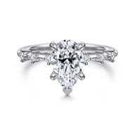 Joplin - 14K White Gold Pear Shape Diamond Engagement Ring