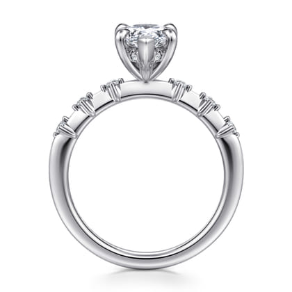 Joplin - 14K White Gold Pear Shape Diamond Engagement Ring