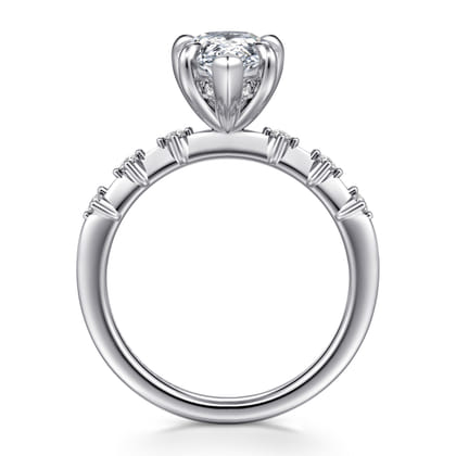 Joplin - 14K White Gold Pear Shape Diamond Engagement Ring