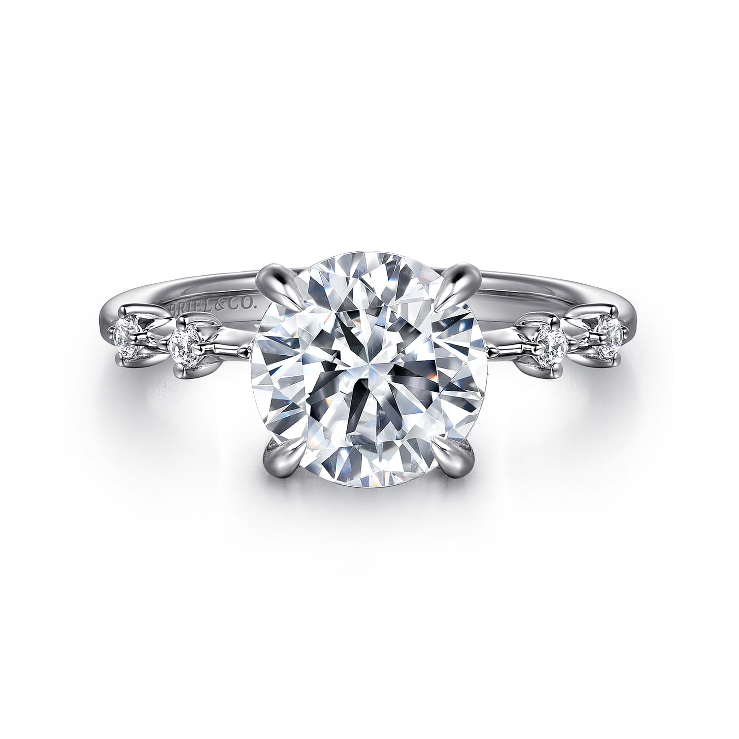 Joplin - 14K White Gold Round Diamond Engagement Ring
