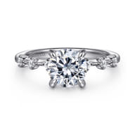 Joplin - 14K White Gold Round Diamond Engagement Ring
