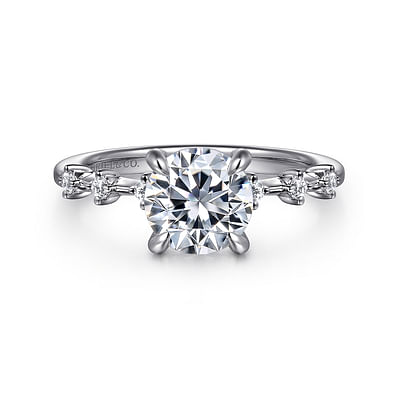 Joplin - 14K White Gold Round Diamond Engagement Ring