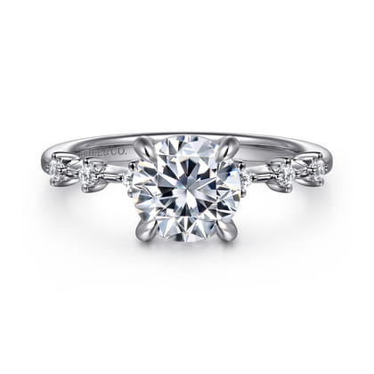Joplin - 14K White Gold Round Diamond Engagement Ring