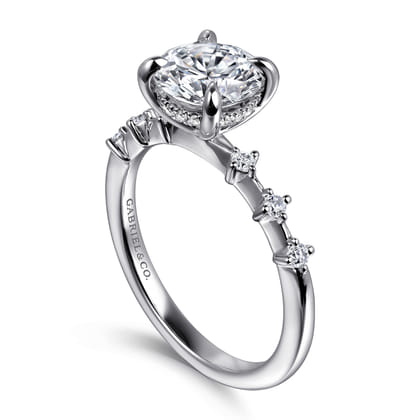 Joplin - 14K White Gold Round Diamond Engagement Ring