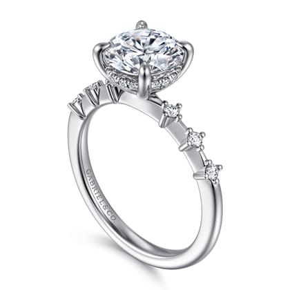 Joplin - 14K White Gold Round Diamond Engagement Ring