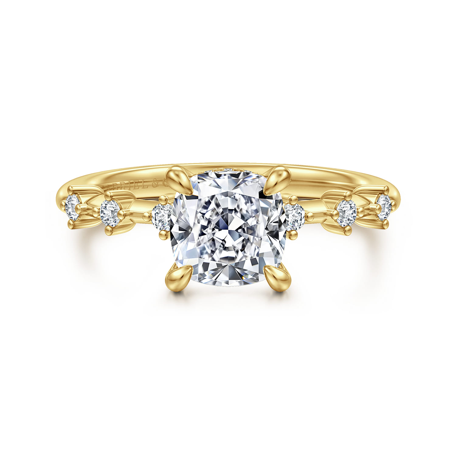 Joplin - 14K Yellow Gold Cushion Cut Diamond Engagement Ring