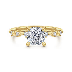 Joplin - 14K Yellow Gold Cushion Cut Diamond Engagement Ring