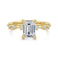 Joplin - 14K Yellow Gold Emerald Cut Diamond Engagement Ring