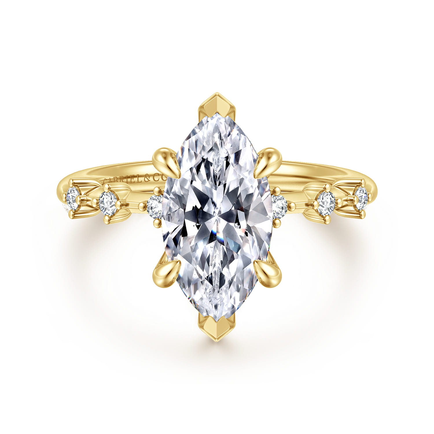 Joplin - 14K Yellow Gold Marquise Shape Diamond Engagement Ring