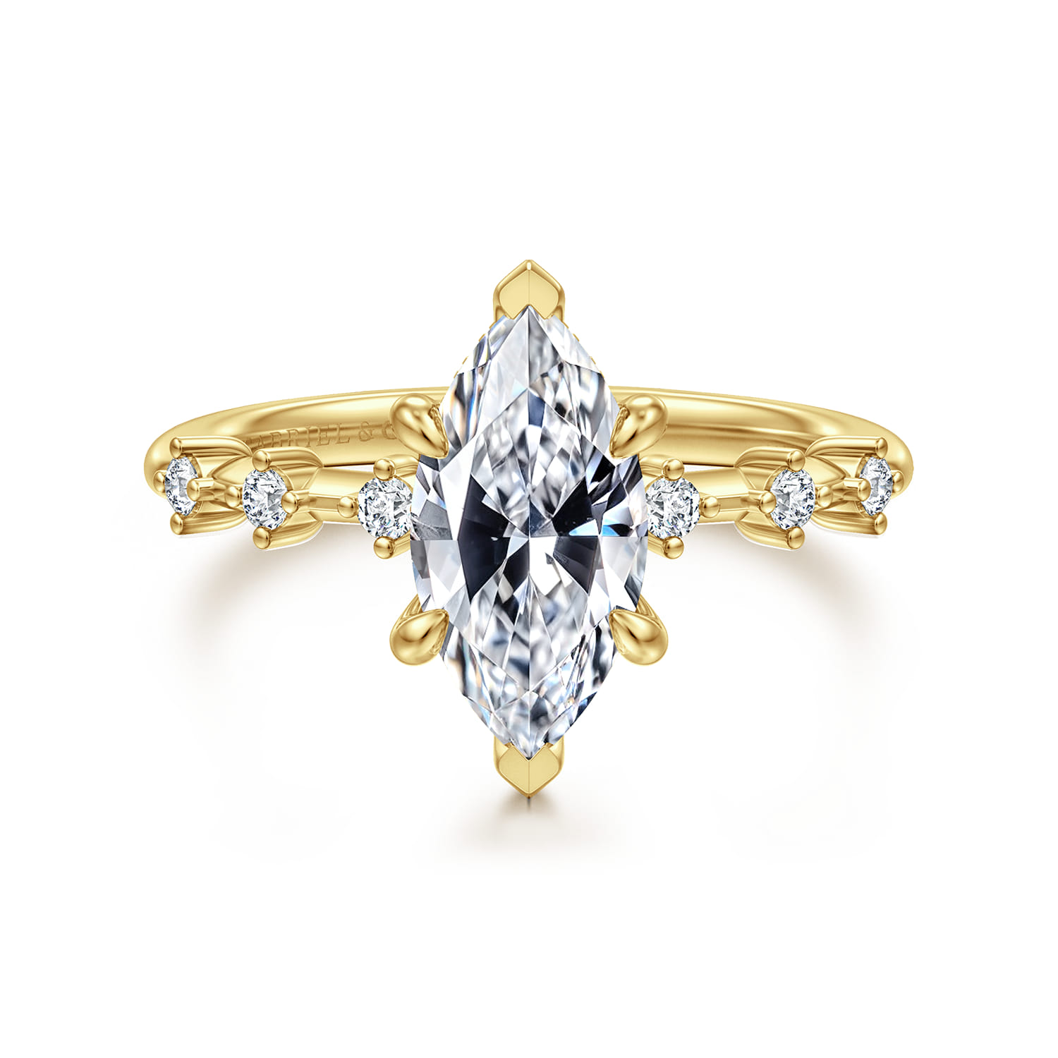Joplin - 14K Yellow Gold Marquise Shape Diamond Engagement Ring