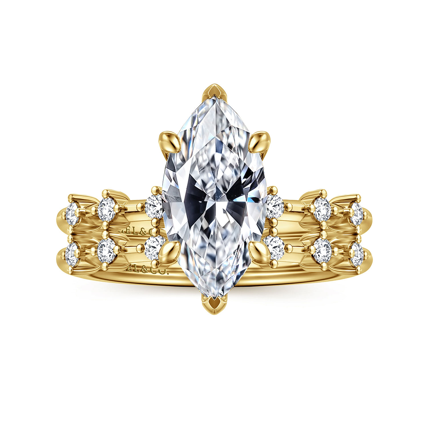 Joplin - 14K Yellow Gold Marquise Shape Diamond Engagement Ring